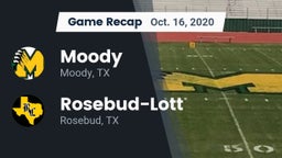 Recap: Moody  vs. Rosebud-Lott  2020