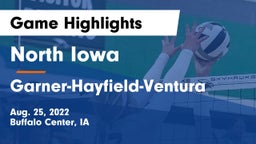 North Iowa  vs Garner-Hayfield-Ventura  Game Highlights - Aug. 25, 2022
