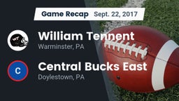 Recap: William Tennent  vs. Central Bucks East  2017