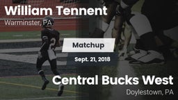 Matchup: William Tennent vs. Central Bucks West  2018
