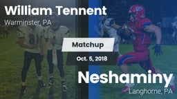 Matchup: William Tennent vs. Neshaminy  2018