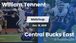 Matchup: William Tennent vs. Central Bucks East  2018
