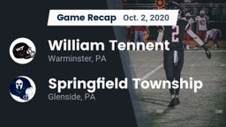 Recap: William Tennent  vs. Springfield Township  2020