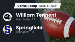 Recap: William Tennent  vs. Springfield  2021