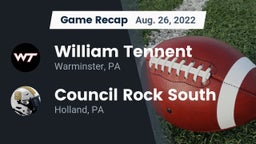 Recap: William Tennent  vs. Council Rock South  2022