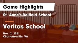 St. Anne's-Belfield School vs Veritas School Game Highlights - Nov. 2, 2021