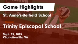 St. Anne's-Belfield School vs Trinity Episcopal School Game Highlights - Sept. 25, 2023