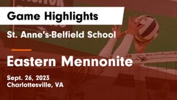 St. Anne's-Belfield School vs Eastern Mennonite  Game Highlights - Sept. 26, 2023