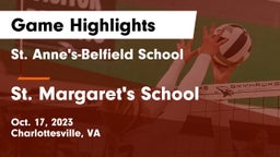 St. Anne's-Belfield School vs St. Margaret's School Game Highlights - Oct. 17, 2023