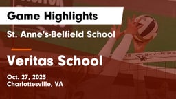 St. Anne's-Belfield School vs Veritas School Game Highlights - Oct. 27, 2023