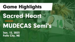 Sacred Heart  vs MUDECAS Semi's Game Highlights - Jan. 12, 2023