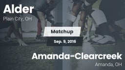 Matchup: Alder  vs. Amanda-Clearcreek  2016