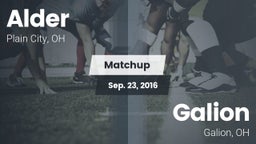 Matchup: Alder  vs. Galion  2016