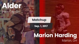 Matchup: Alder  vs. Marion Harding  2017