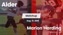 Matchup: Alder  vs. Marion Harding  2018