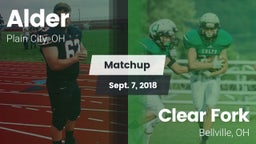 Matchup: Alder  vs. Clear Fork  2018