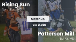 Matchup: Rising Sun High vs. Patterson Mill  2016