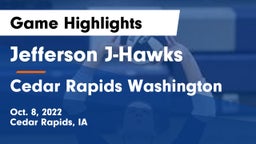Jefferson  J-Hawks vs Cedar Rapids Washington Game Highlights - Oct. 8, 2022