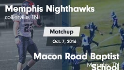 Matchup: Memphis Nighthawks vs. Macon Road Baptist School 2016