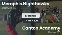 Matchup: Memphis Nighthawks vs. Canton Academy  2018