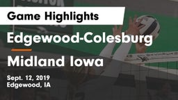 Edgewood-Colesburg  vs Midland  Iowa Game Highlights - Sept. 12, 2019