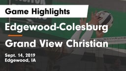 Edgewood-Colesburg  vs Grand View Christian Game Highlights - Sept. 14, 2019