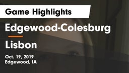 Edgewood-Colesburg  vs Lisbon Game Highlights - Oct. 19, 2019