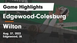 Edgewood-Colesburg  vs Wilton  Game Highlights - Aug. 27, 2022