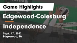 Edgewood-Colesburg  vs Independence  Game Highlights - Sept. 17, 2022