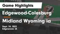 Edgewood-Colesburg  vs Midland Wyoming ia Game Highlights - Sept. 24, 2022