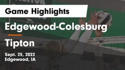 Edgewood-Colesburg  vs Tipton  Game Highlights - Sept. 25, 2022