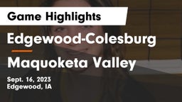 Edgewood-Colesburg  vs Maquoketa Valley  Game Highlights - Sept. 16, 2023