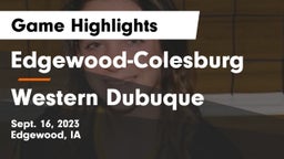 Edgewood-Colesburg  vs Western Dubuque  Game Highlights - Sept. 16, 2023