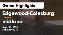 Edgewood-Colesburg  vs midland  Game Highlights - Sept. 23, 2023