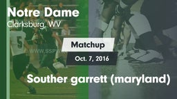 Matchup: Notre Dame High vs. Souther garrett  (maryland) 2016