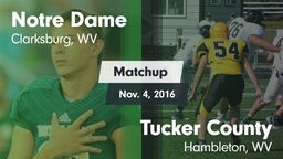 Matchup: Notre Dame High vs. Tucker County  2016