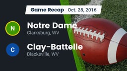 Recap: Notre Dame  vs. Clay-Battelle  2016