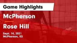 McPherson  vs Rose Hill  Game Highlights - Sept. 14, 2021
