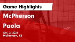 McPherson  vs Paola  Game Highlights - Oct. 2, 2021