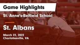 St. Anne's-Belfield School vs St. Albans  Game Highlights - March 22, 2022