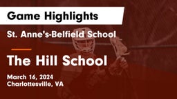 St. Anne's-Belfield School vs The Hill School Game Highlights - March 16, 2024