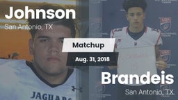 Matchup: Johnson vs. Brandeis  2018