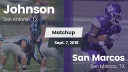 Matchup: Johnson vs. San Marcos  2018