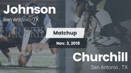 Matchup: Johnson vs. Churchill  2018