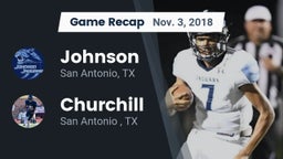 Recap: Johnson  vs. Churchill  2018