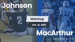 Matchup: Johnson vs. MacArthur  2019