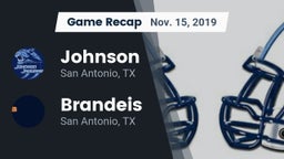 Recap: Johnson  vs. Brandeis  2019