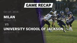 Recap: Milan  vs. University School of Jackson 2016