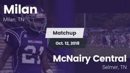 Matchup: Milan  vs. McNairy Central  2018