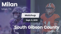 Matchup: Milan  vs. South Gibson County  2019